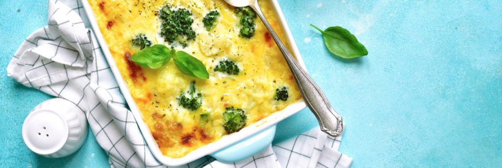 Gratin de brocoli champignon