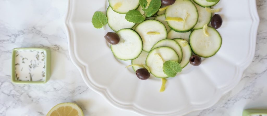 Carpaccio de courgettes